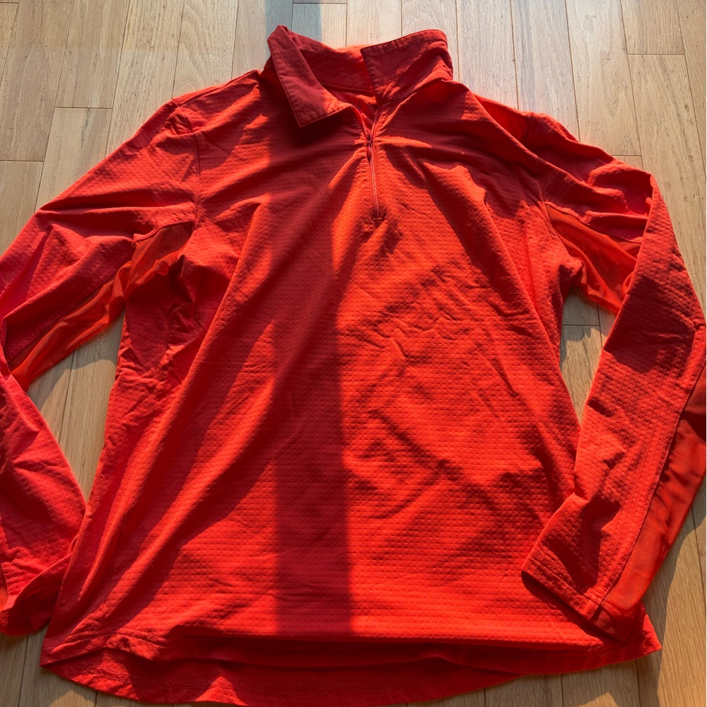 Women's Bold Red Quarter-Zip Top